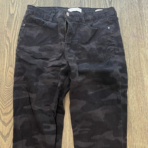 Social Standard By Sanctuary Ankle Skinny Jeans High Rise Black Camouflage Sz 6 - Picture 4 of 11